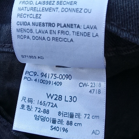 Men's or junior jeans 28-30 good condition black s26- skinny signature by Levi's - Picture 9 of 14